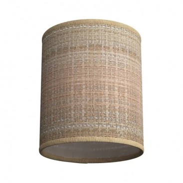 Cylinder Fabric Lamp Shade | 5.91 x 7.09 Inches | Italian Craftsmanship - Natural Raffia