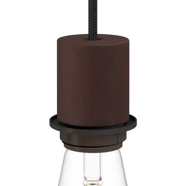 E26 semi-threaded metal socket kit with concealed cable clamp