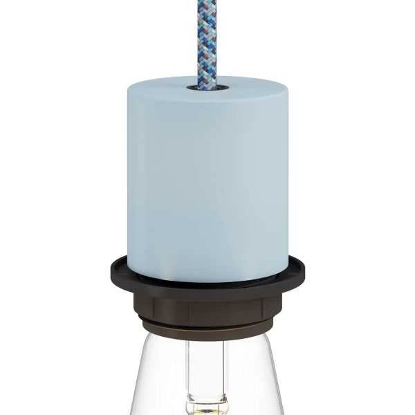 E26 semi-threaded metal socket kit with concealed cable clamp