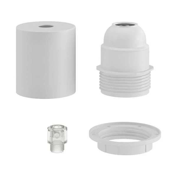 E26 semi-threaded metal socket kit with concealed cable clamp