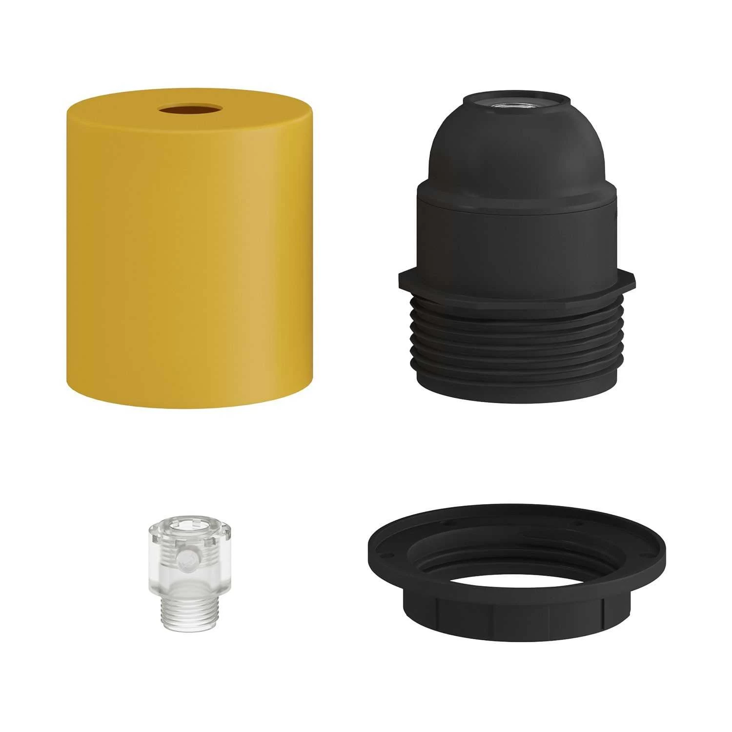 E26 semi-threaded metal socket kit with concealed cable clamp