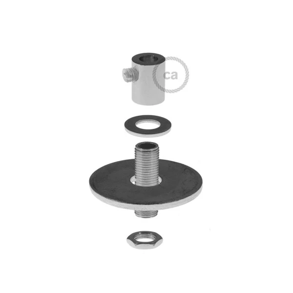 Cube Cement Pendant Lamp Shade | E26 Socket & Cable Retainer