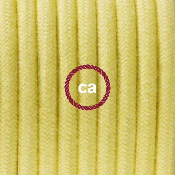 Plug-in Pendant with switch on socket | RC10 Pale Yellow Cotton