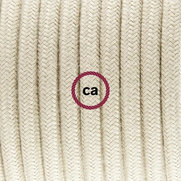 Plug-in Pendant with switch on socket | RC43 Dove Cotton