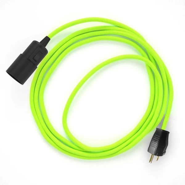 Plug-in Pendant with switch on socket | RF10 Neon Yellow