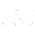 Spider, multiple suspension with 7 pendants, chromed metal, RM01 White cable