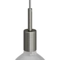 Cylindrical metal UL E26 socket kit with 7 cm cable clamp