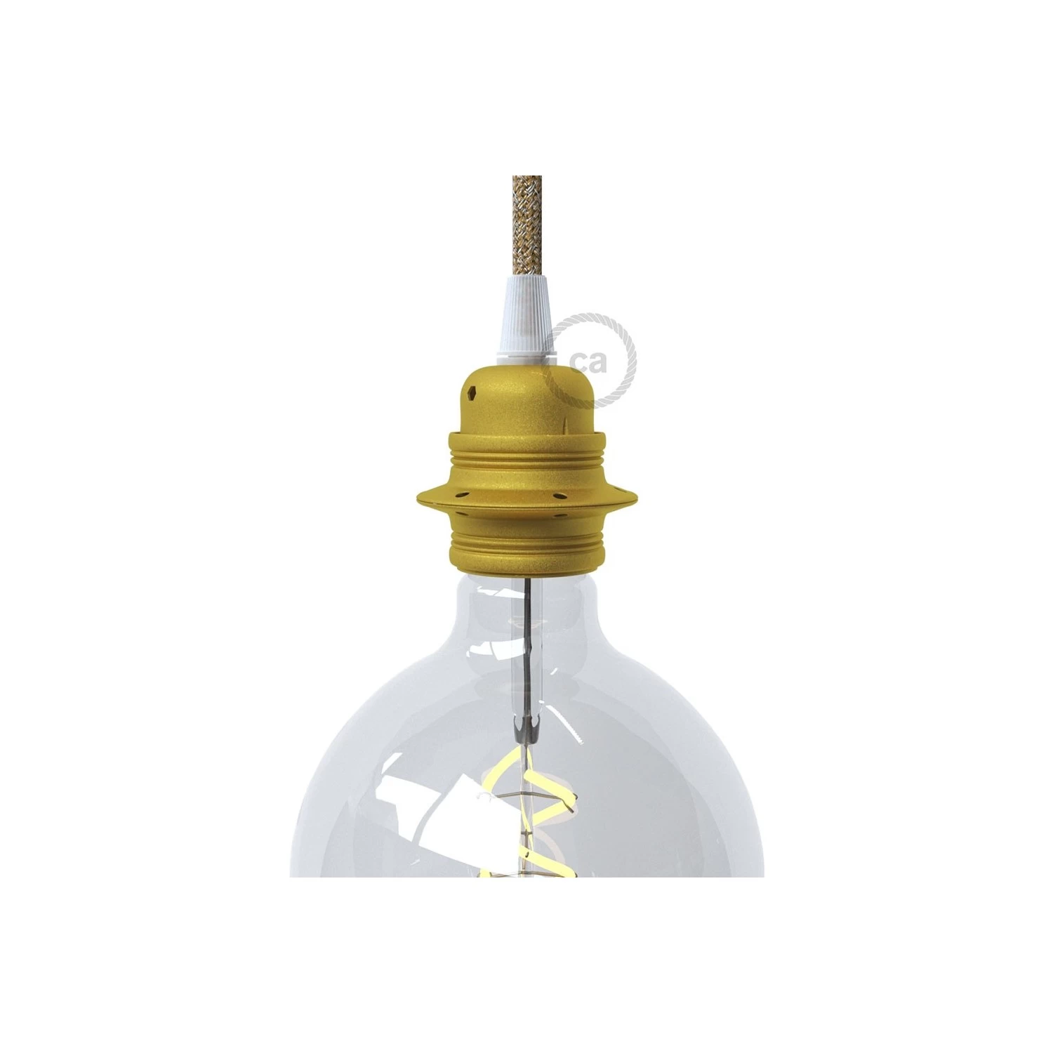 "Color Line" Metal Double Ferrule light bulb sockets - E26 - Lemon