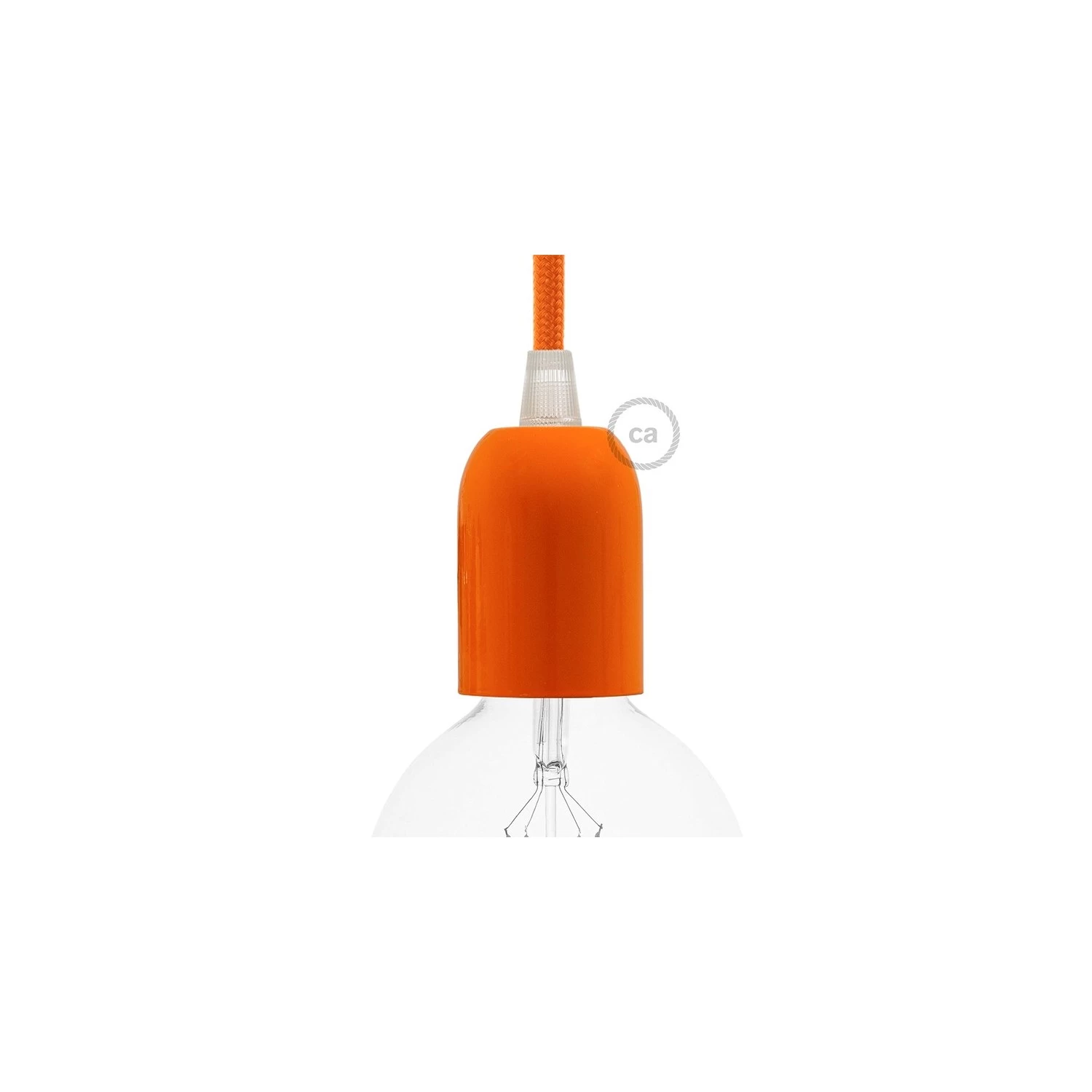 Rounded Top metal light bulb socket kits - E26 - Orange