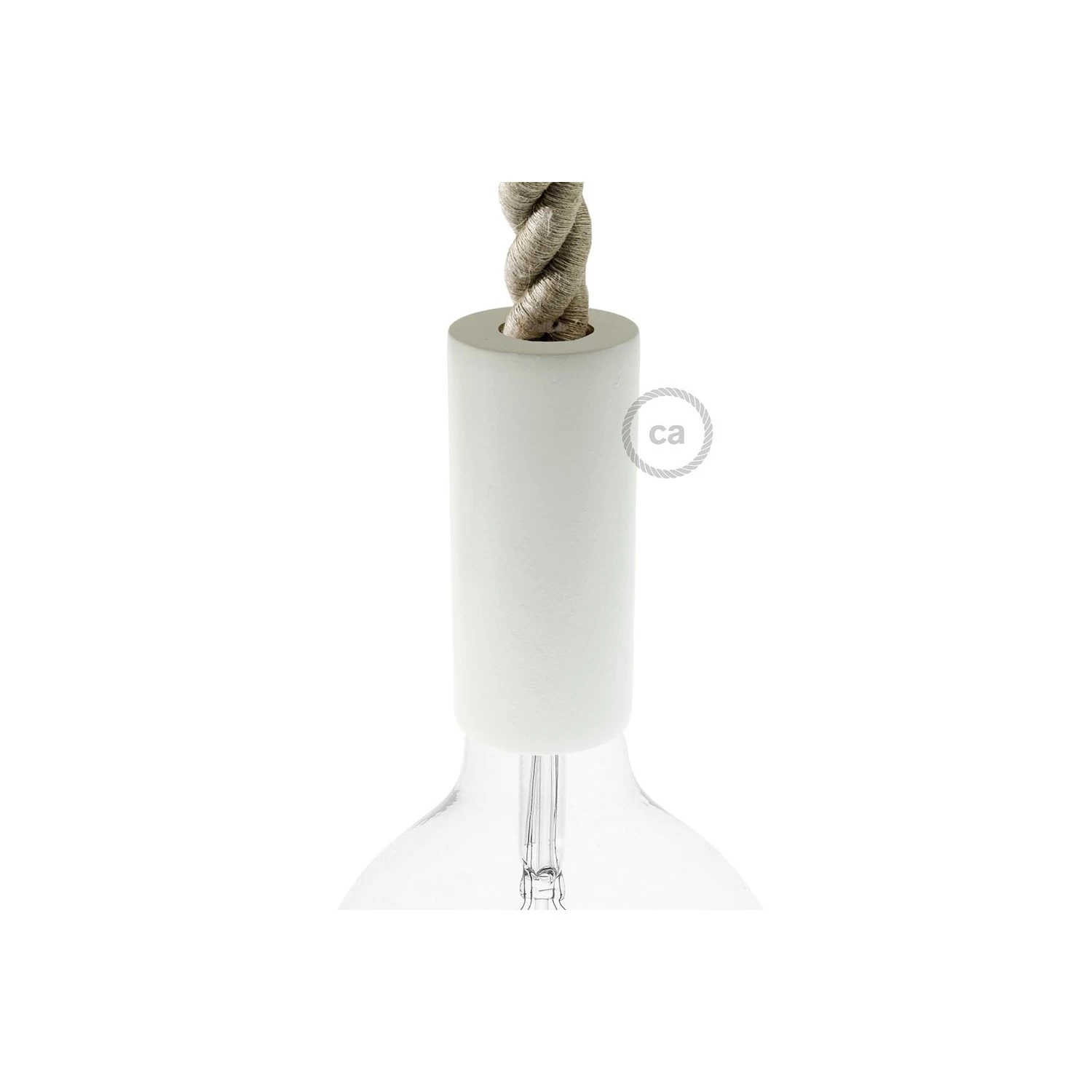 2XL Wooden light bulb socket kit - For 2XL Rope Cables - E26 - White