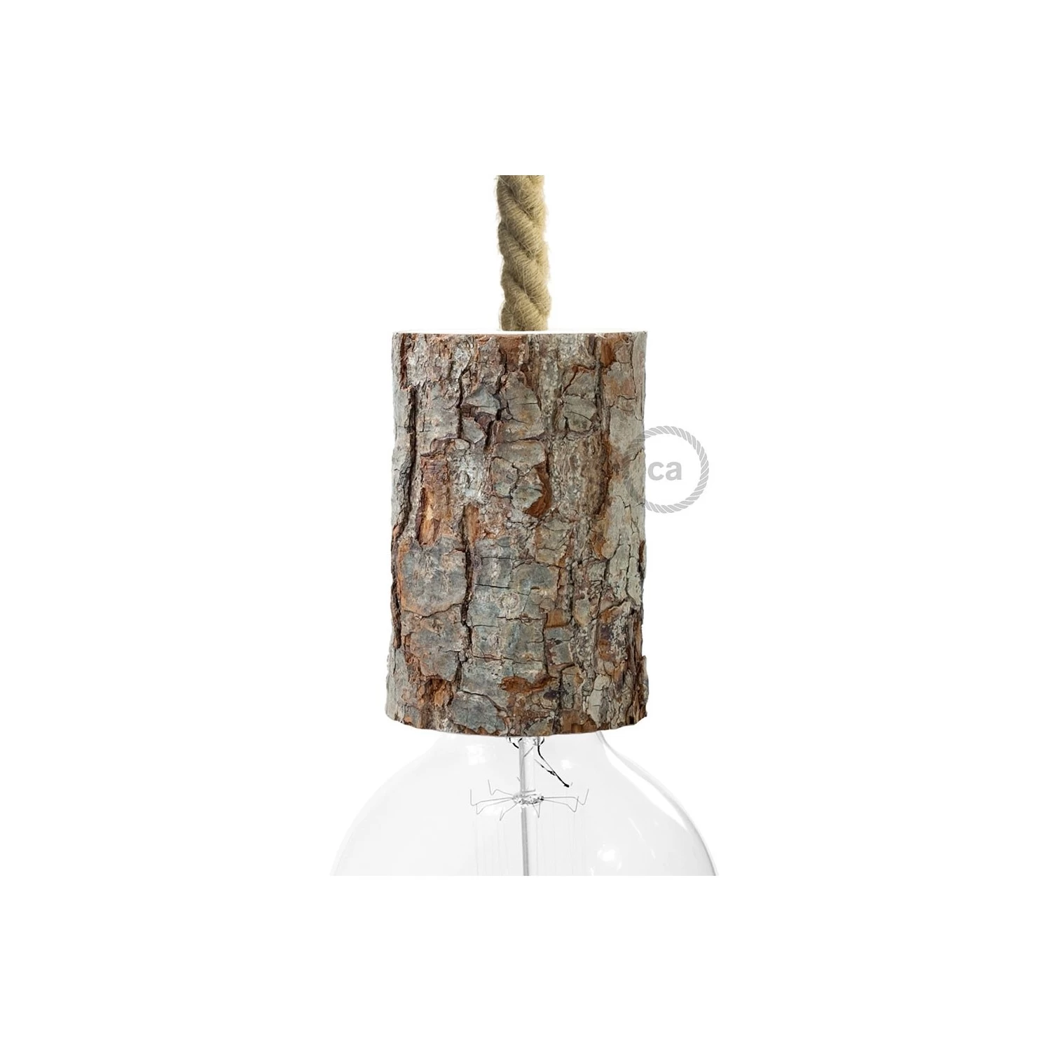 Regular Log Light Socket Kit - E26 - Bark