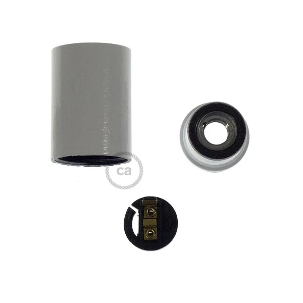 Smooth Sided - phenolic bakelite E12 light bulb socket