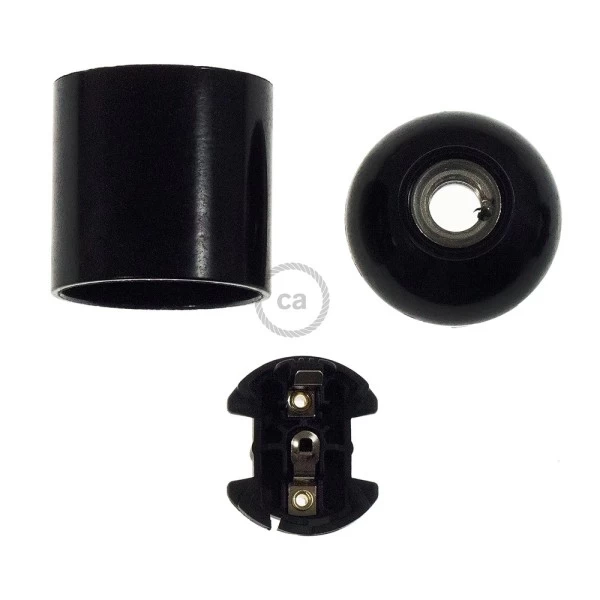 Smooth Sided Bakelite Phenolic light bulb socket - E26