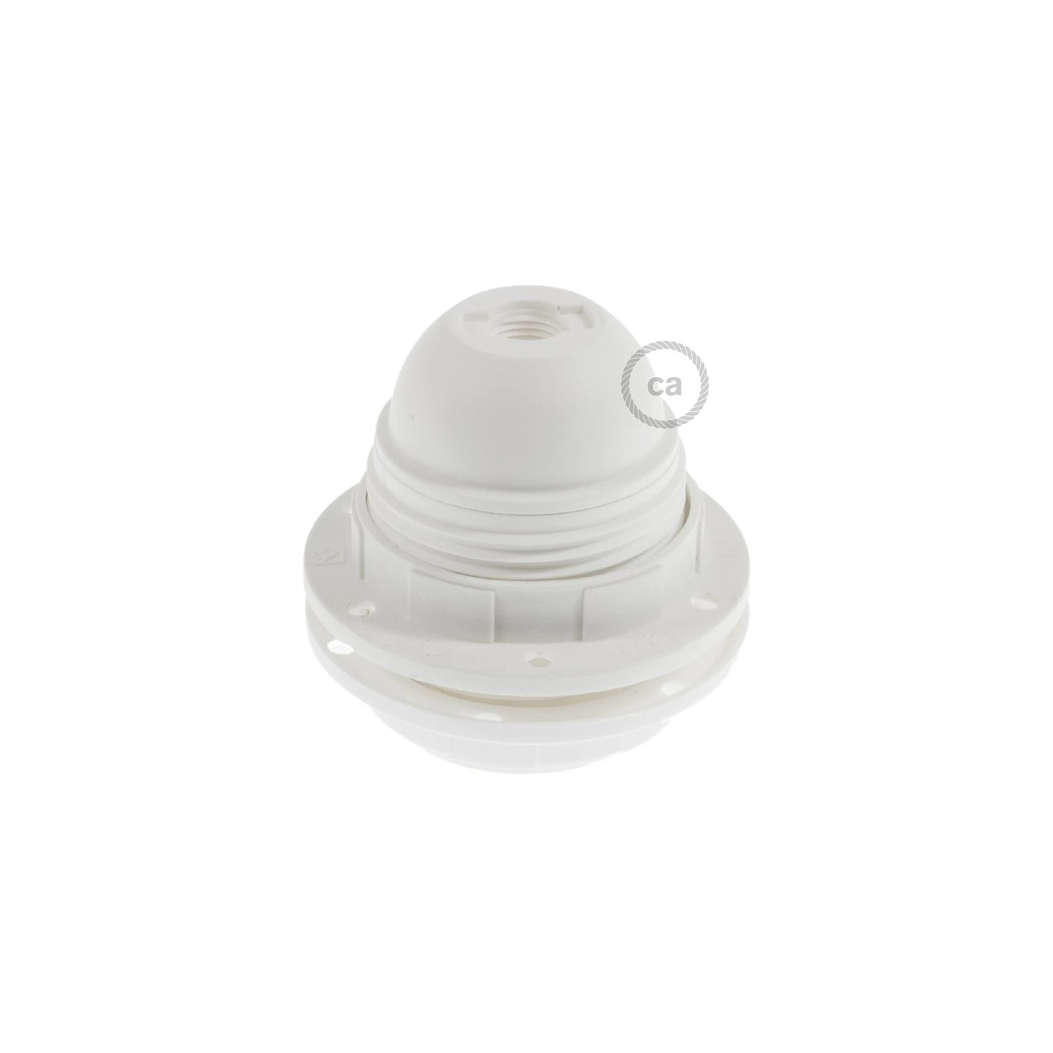 Double Ferrule Thermoplastic light bulb socket - E26 - White