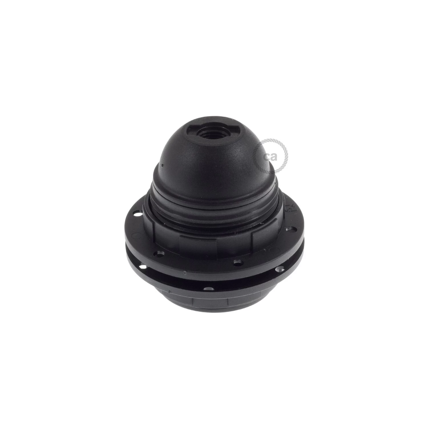 Double Ferrule Thermoplastic light bulb socket - E26 - Black