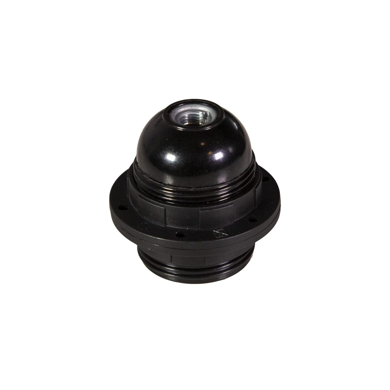 Double Ferrule Bakelite Phenolic light bulb socket - E26 - Black