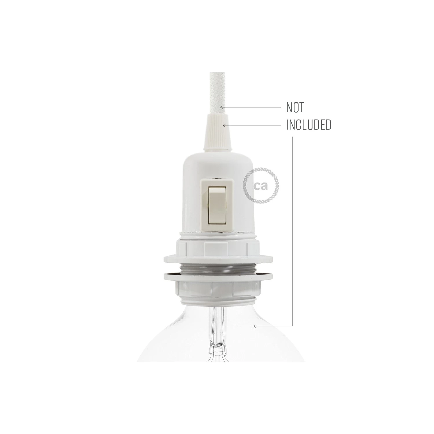 Double Ferrule Bakelite Phenolic socket - ON/OFF SWITCH - E26