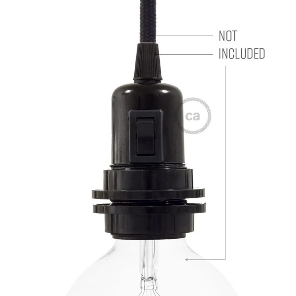 Double Ferrule Bakelite Phenolic socket - ON/OFF SWITCH - E26