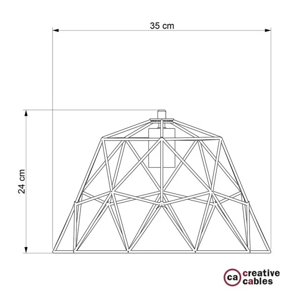 Dome XL Naked Cage Metal Lampshade | Industrial Style | E26 Socket