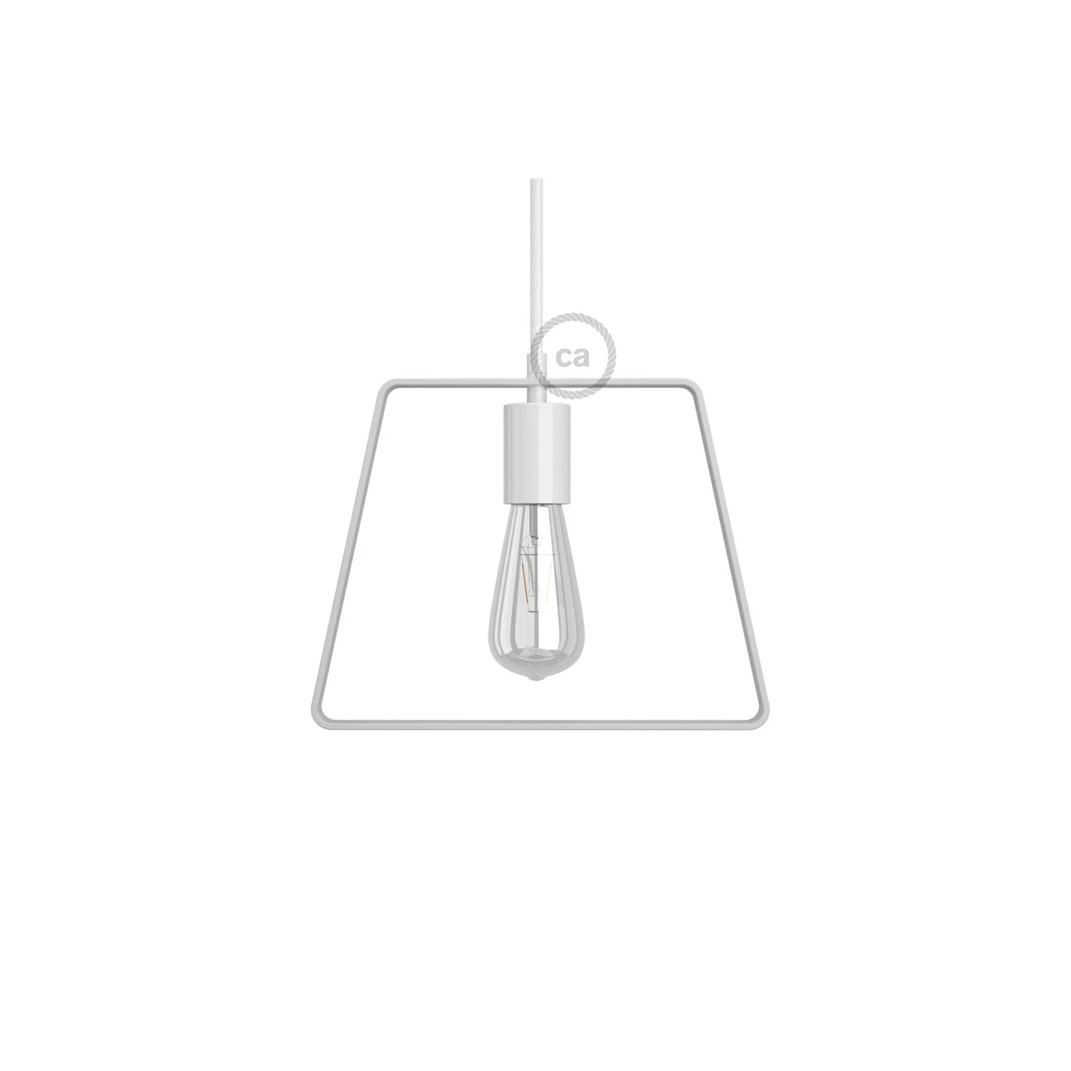 Metal Duedì Base Pendant Shade | Modern Look | E26 Socket - White