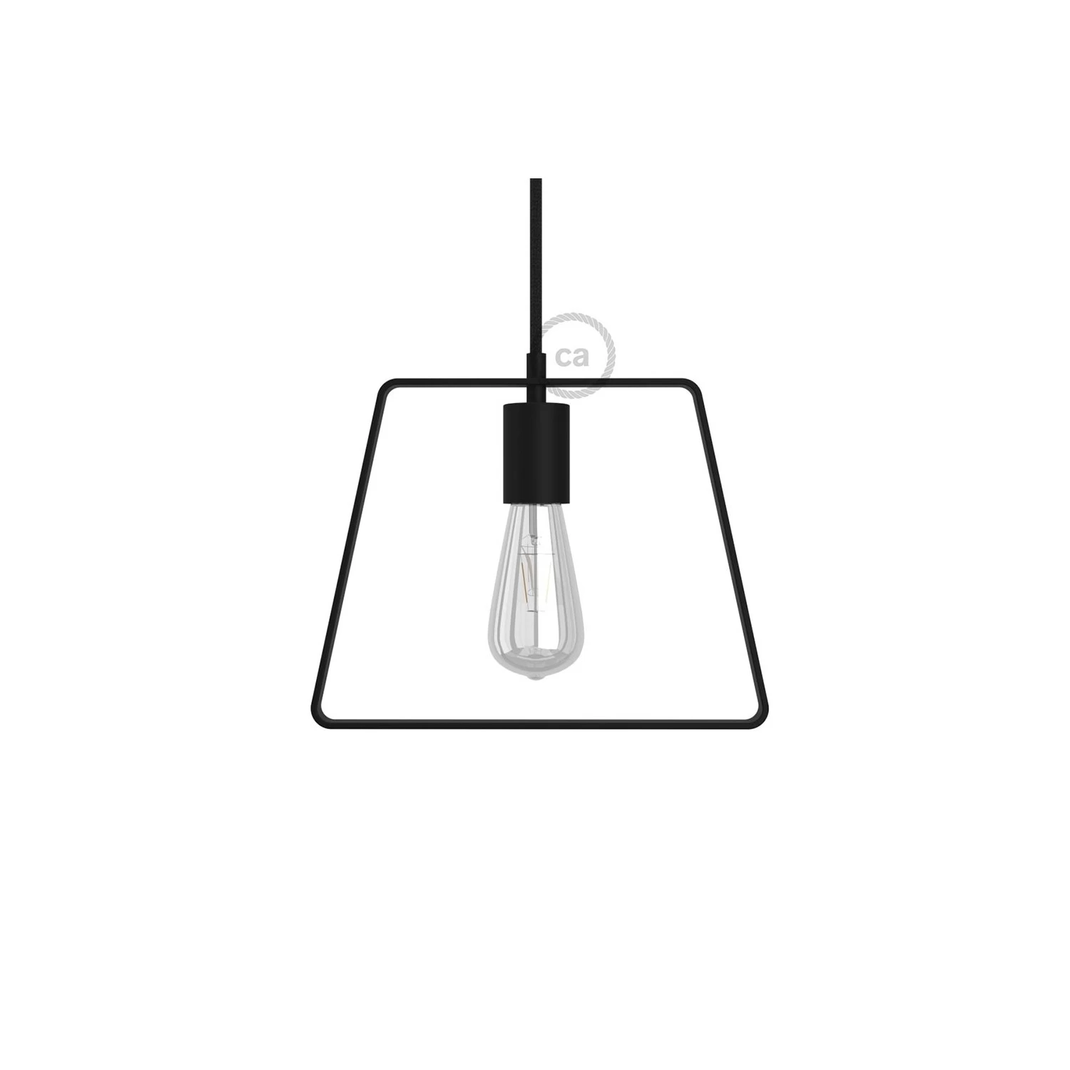 Metal Duedì Base Pendant Shade | Modern Look | E26 Socket - Black