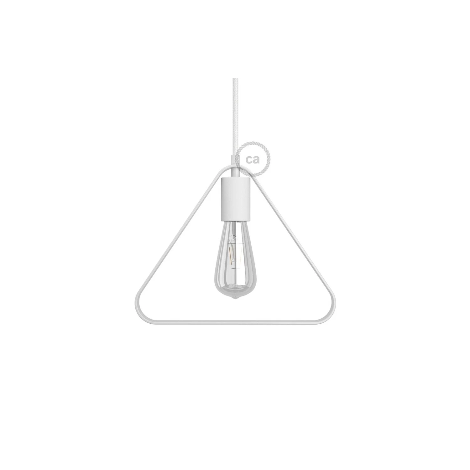 Metal Duedì Apex Pendant Shade | Metal Socket Cover & E26 Socket - White