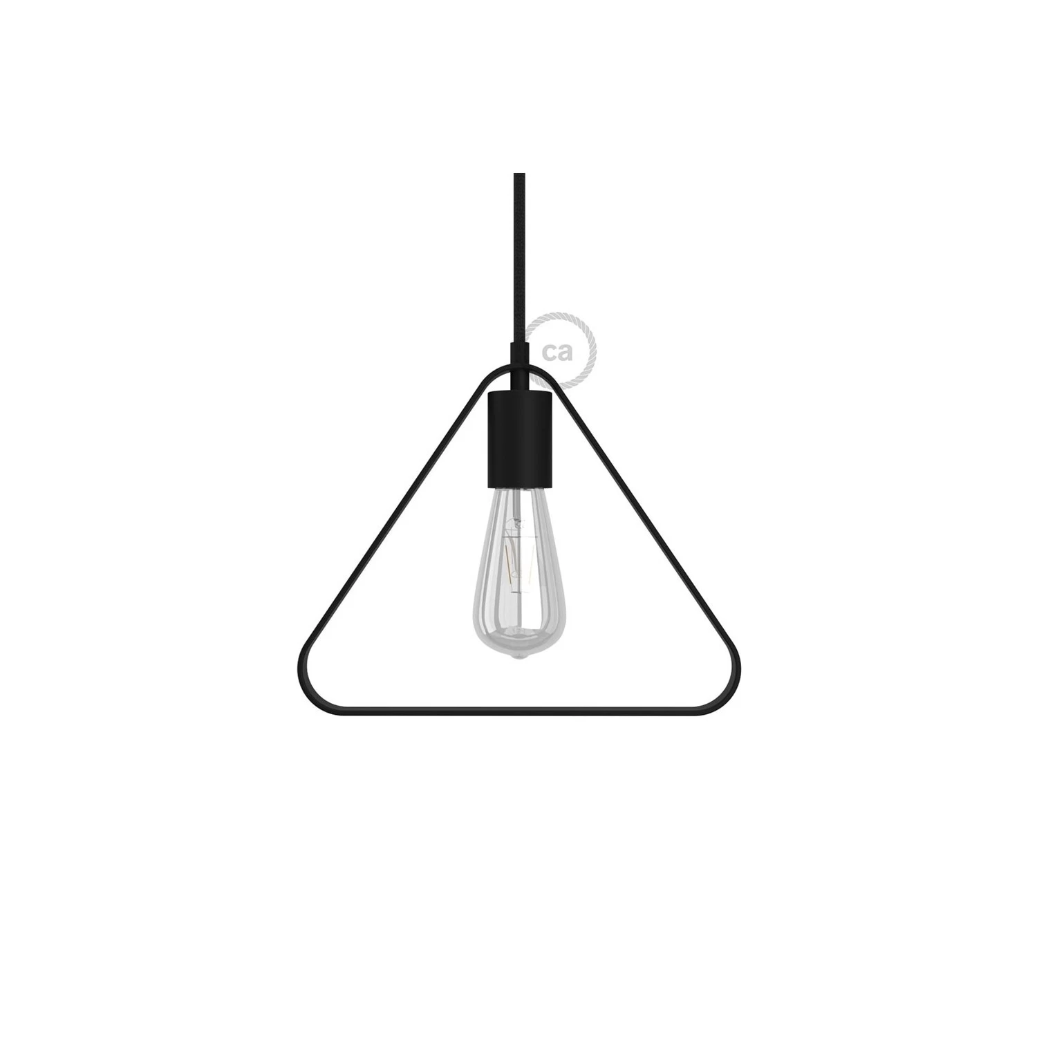 Metal Duedì Apex Pendant Shade | Metal Socket Cover & E26 Socket - Black