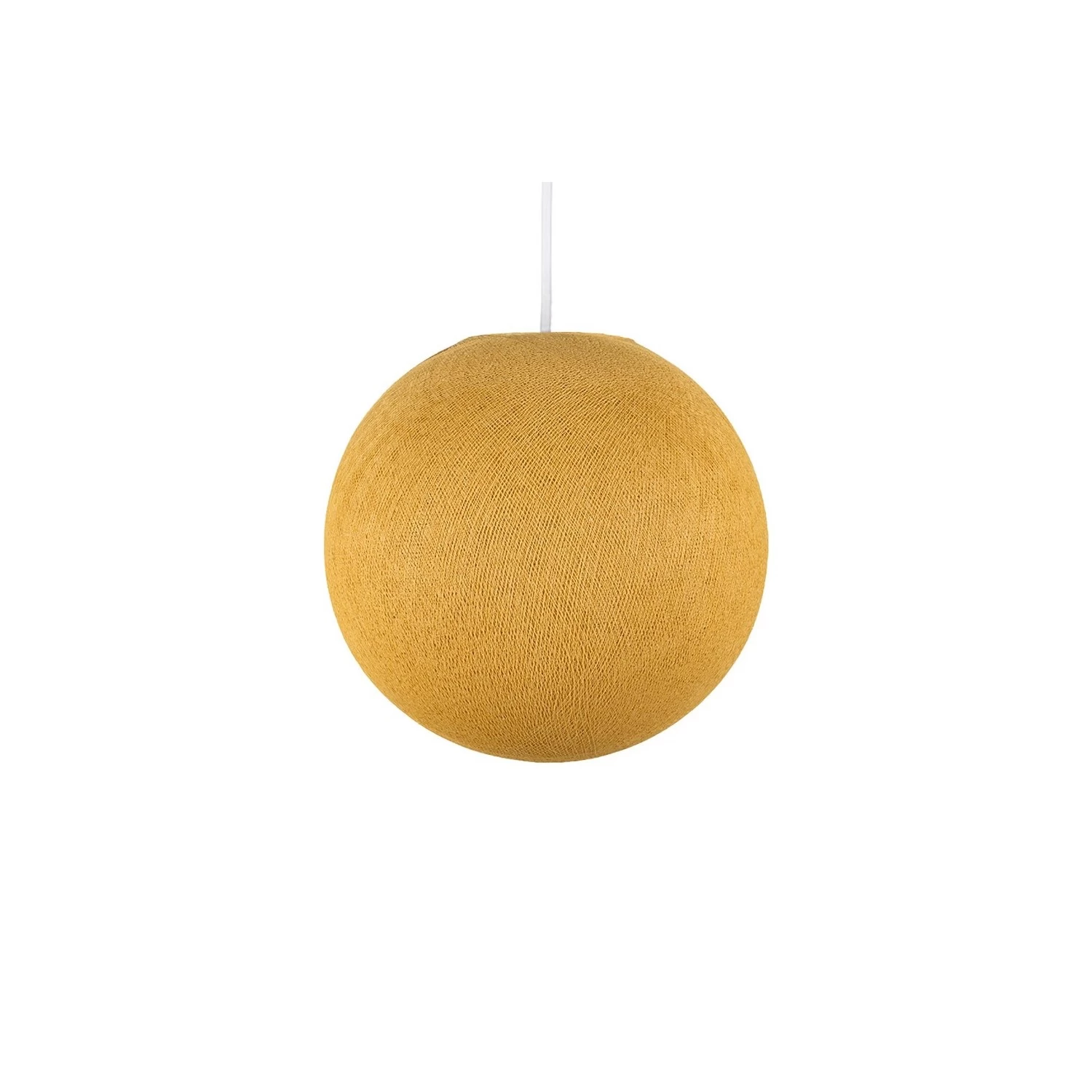 The Foldi Shade | Small Round Pendant Lampshade | Artisan Craft - Mustard Yellow Foldi