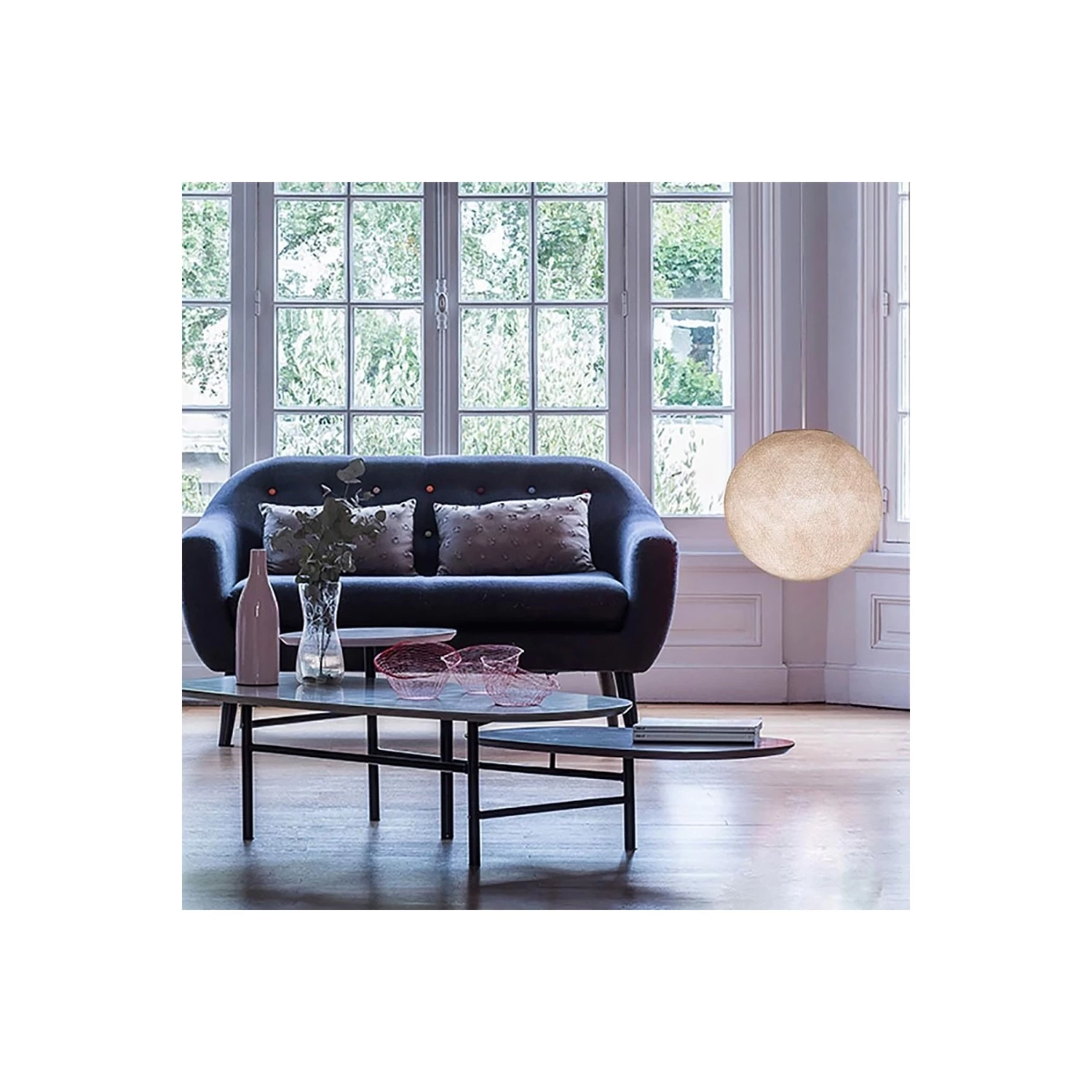 The Foldi Shade | Small Round Pendant Lampshade | Artisan Craft