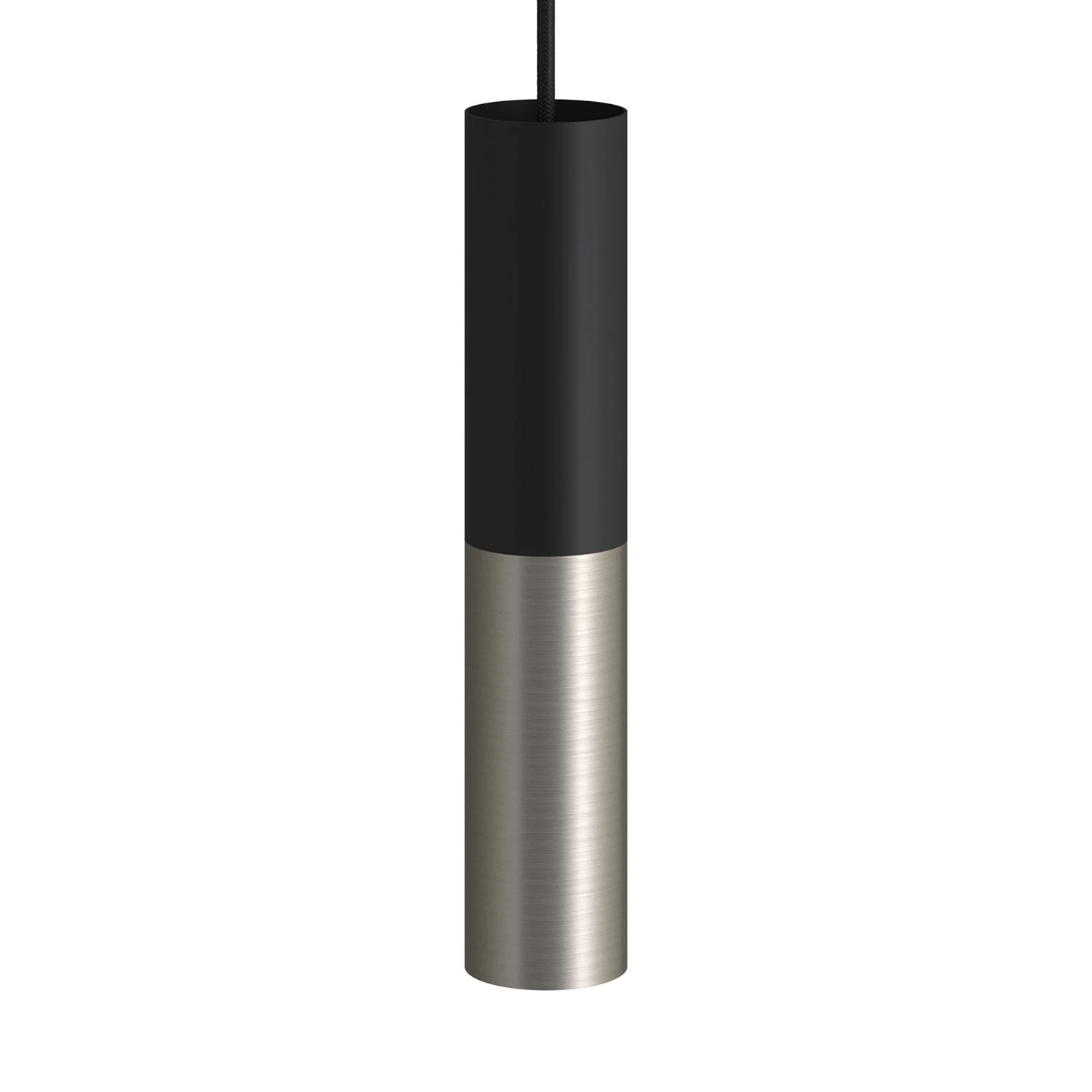 Tub-E12 Spotlight | Double Metal Tube with Dual E12 Socket - Black - Brushed titanium
