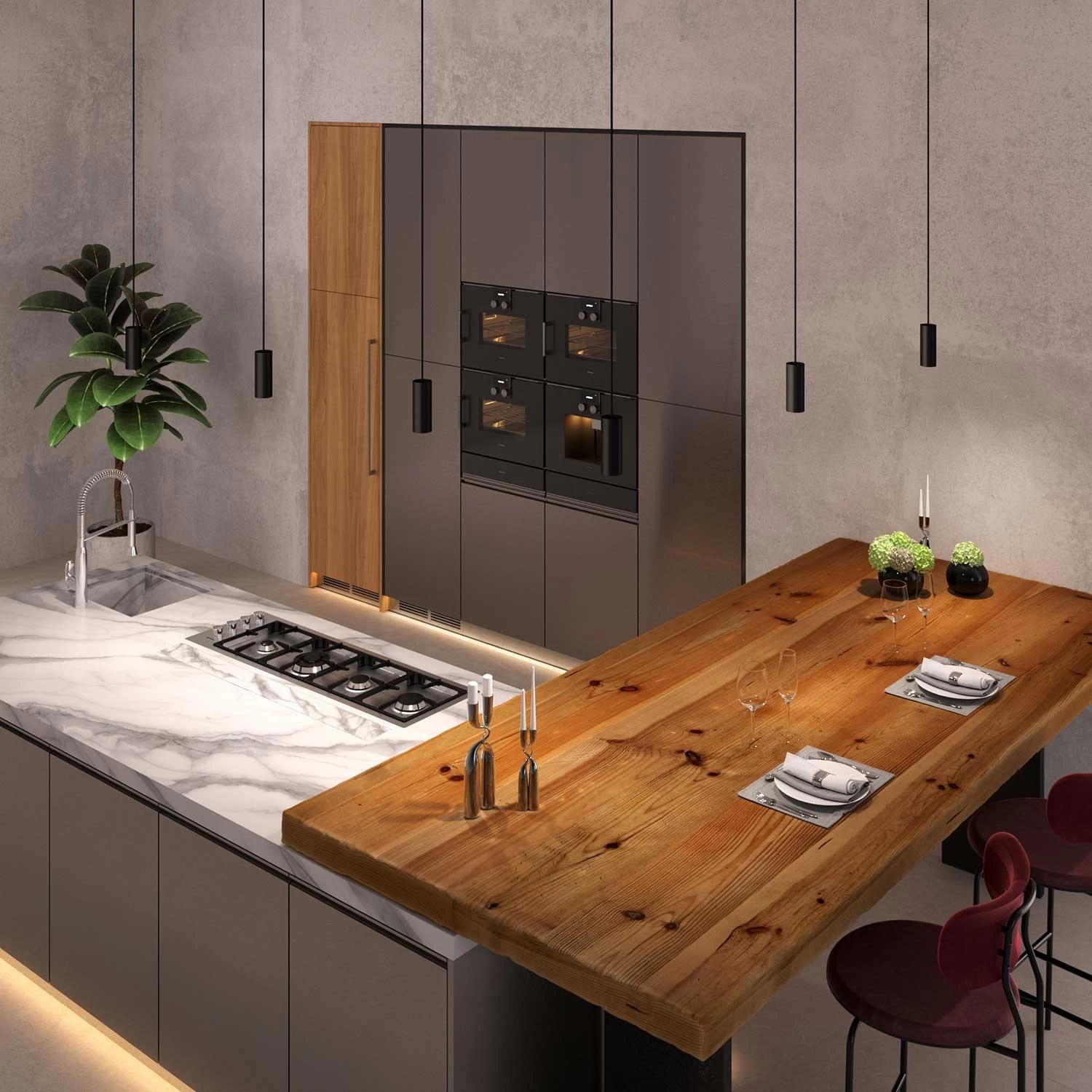 Tub-E12 Spotlight Pipe | Double E12 Socket | Modern Finish