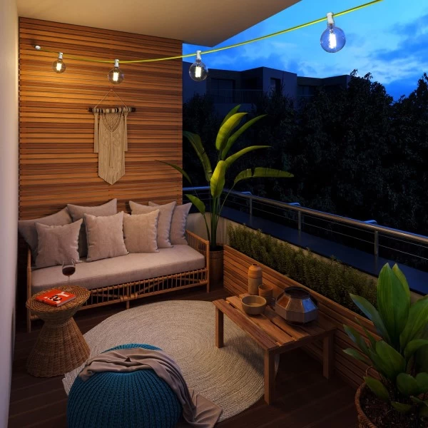 Electric Cable Color Cord for Custom String Lights, covered by Rayon fabric Yellow Fluo (CF10)