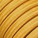 Electric Cable Color Cord for Custom String Lights, covered by Rayon fabric Gold (CM05)