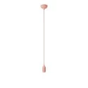 Colourful silicone suspension lamp with fabric cable