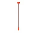 Colourful silicone suspension lamp with fabric cable