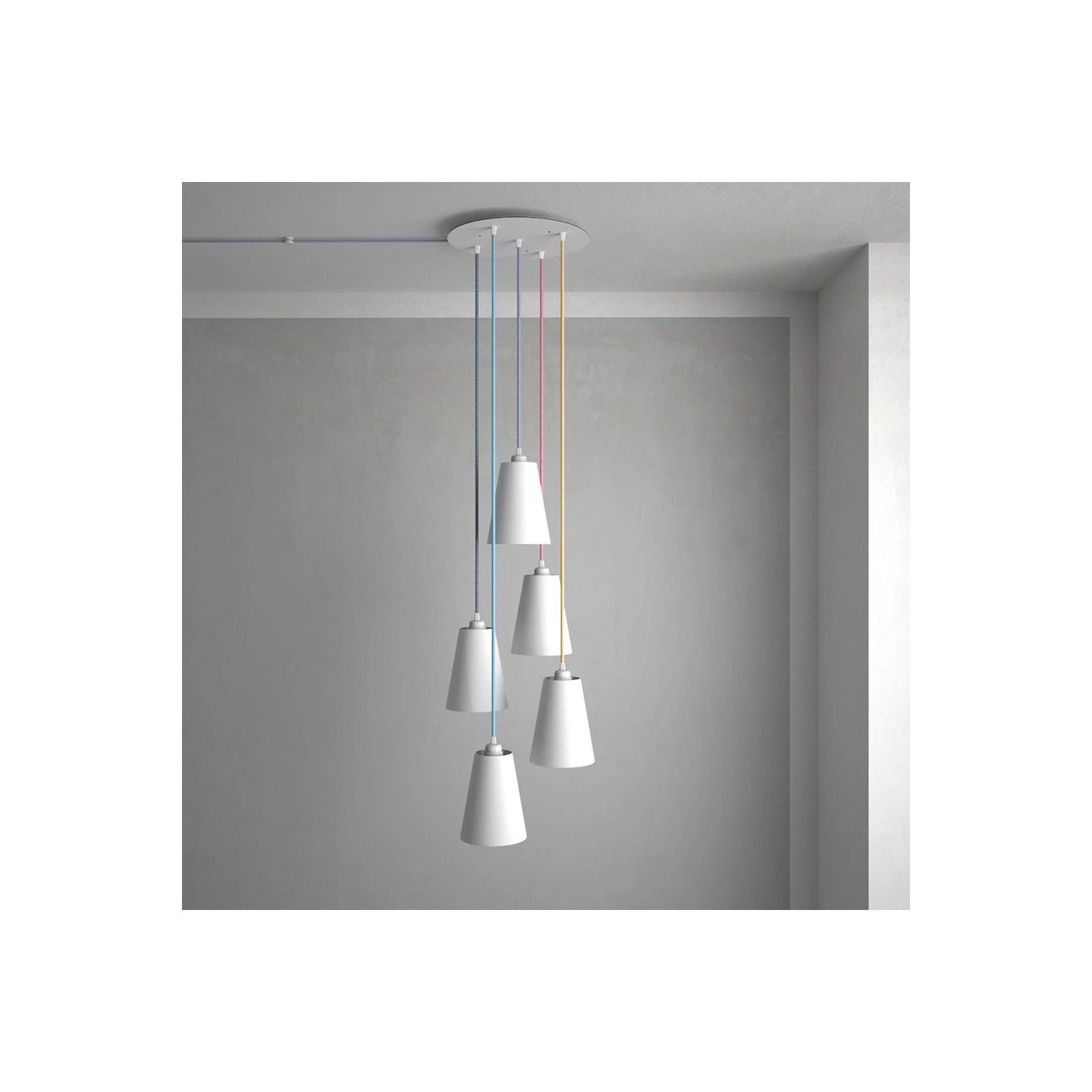 Round 13.80" XXL Ceiling Rose with 5 holes + Accessories