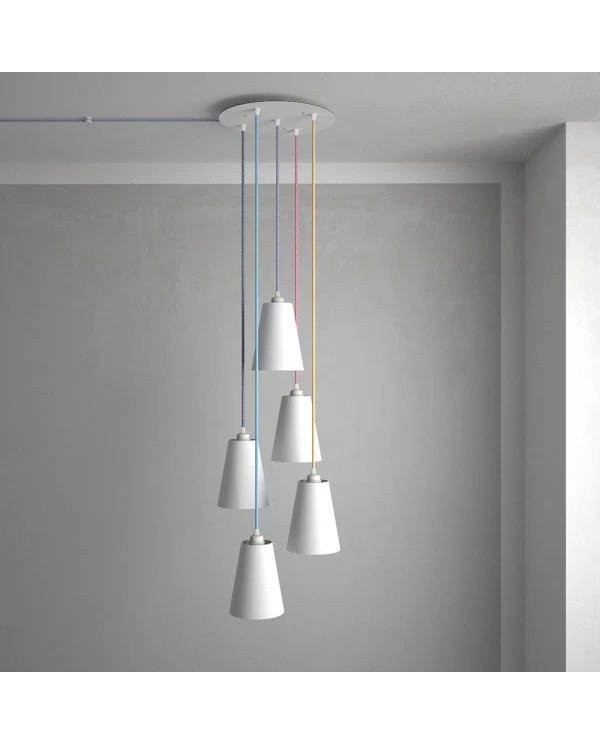 Round 13.80" XXL Ceiling Rose with 5 holes + Accessories