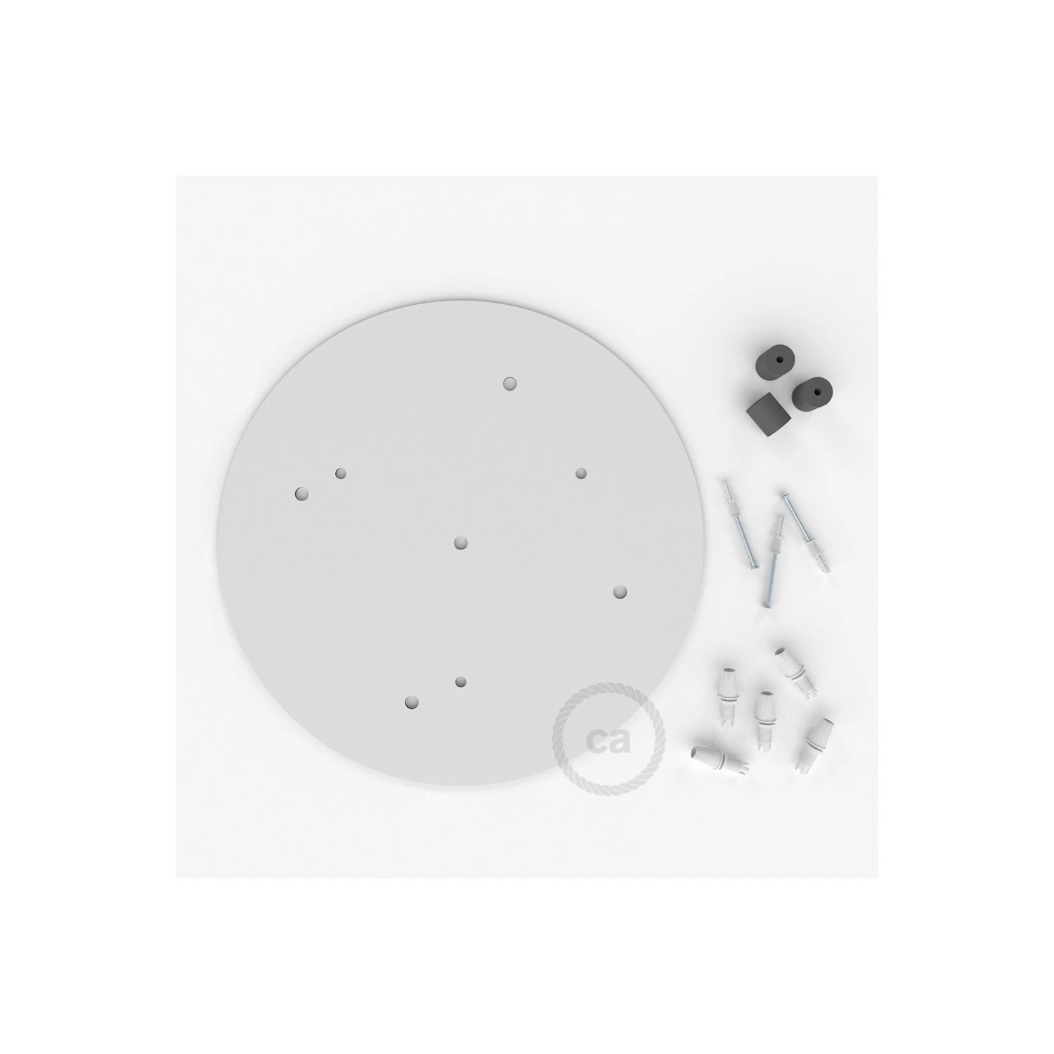 Round 13.80" XXL Ceiling Rose with 5 holes + Accessories