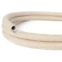 Creative-Tube flexible conduit, Neutral Natural Linen (RN01) fabric covering, 20 mm diameter
