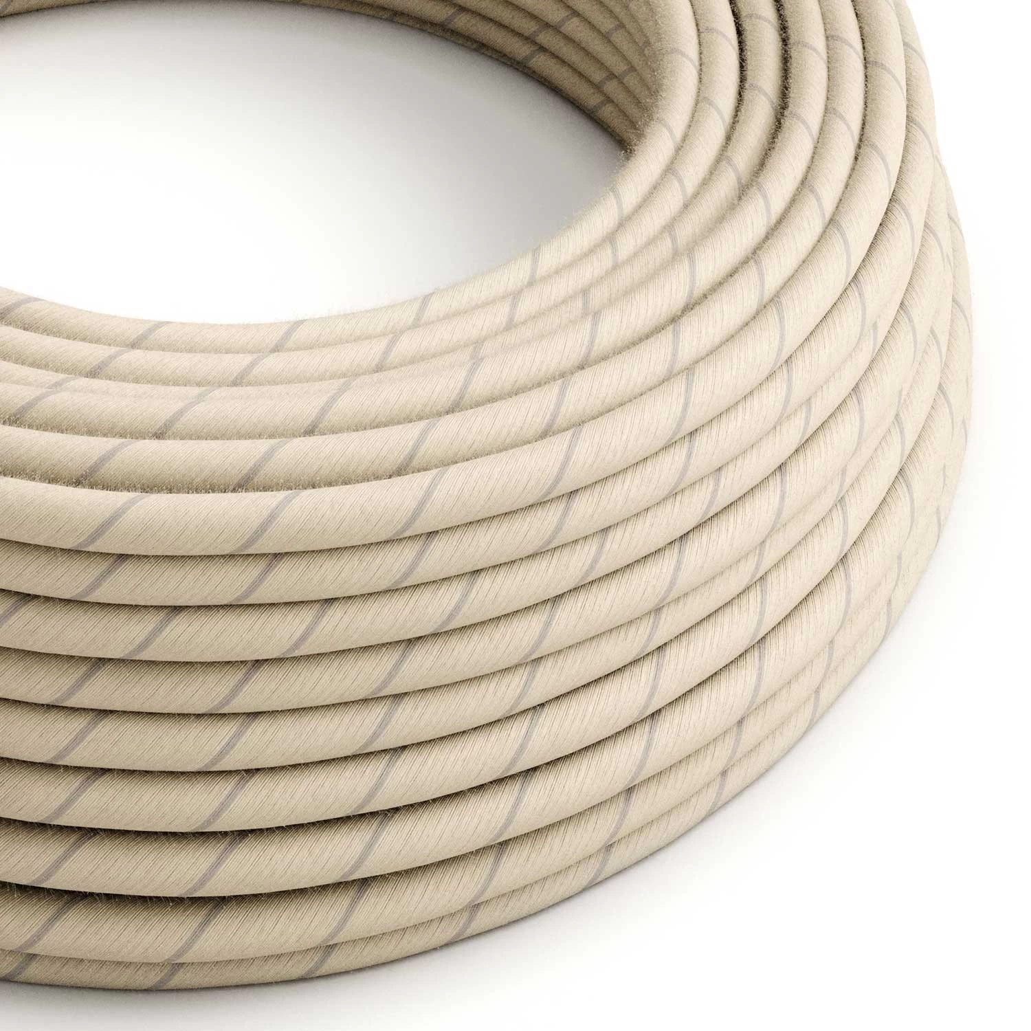 Round Electric Vertigo Cable covered by Oat Cotton and Linen ERD23