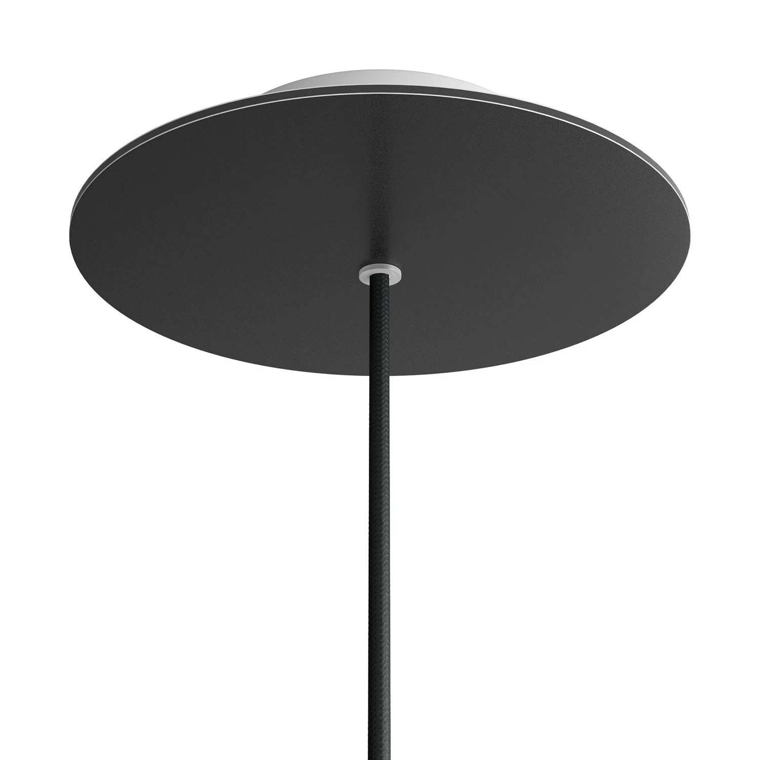 1 Hole - LARGE Round Ceiling Canopy Kit - Rose One System - Matt Black
