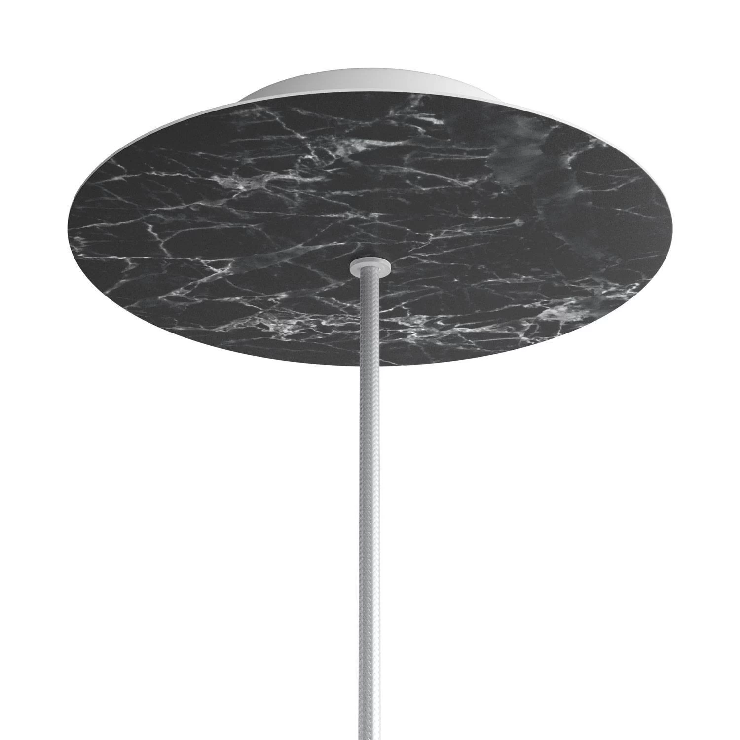 1 Hole - LARGE Round Ceiling Canopy Kit - Rose One System - Marble Marquina