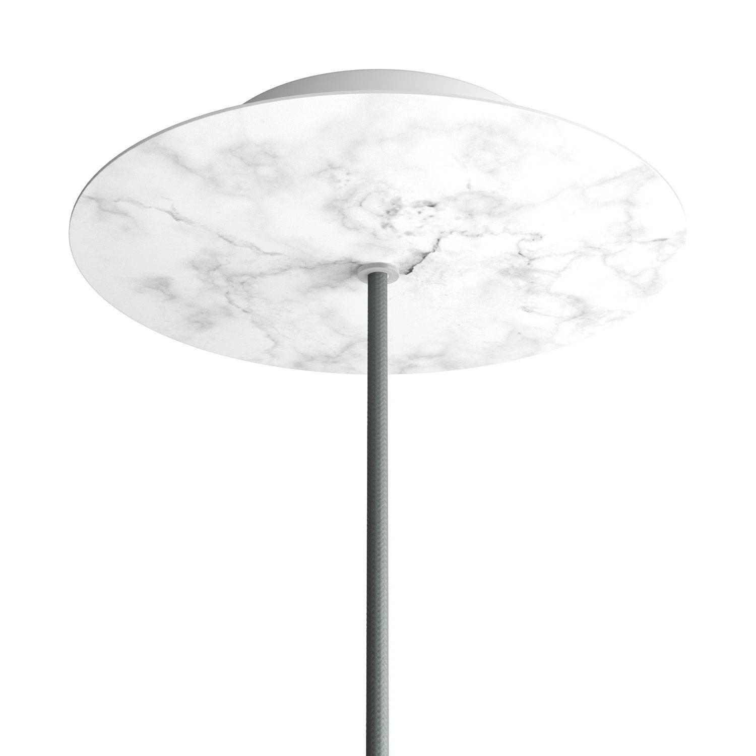 1 Hole - LARGE Round Ceiling Canopy Kit - Rose One System - Marble Carrara