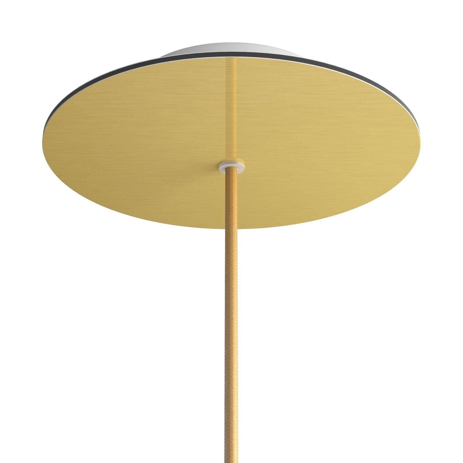 1 Hole - LARGE Round Ceiling Canopy Kit - Rose One System - Satin Brass Dibond