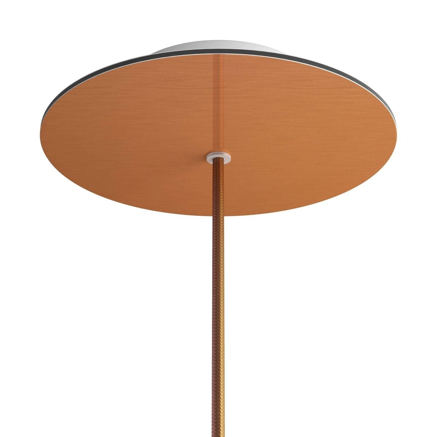 1 Hole - LARGE Round Ceiling Canopy Kit - Rose One System - Satin Copper Dibond
