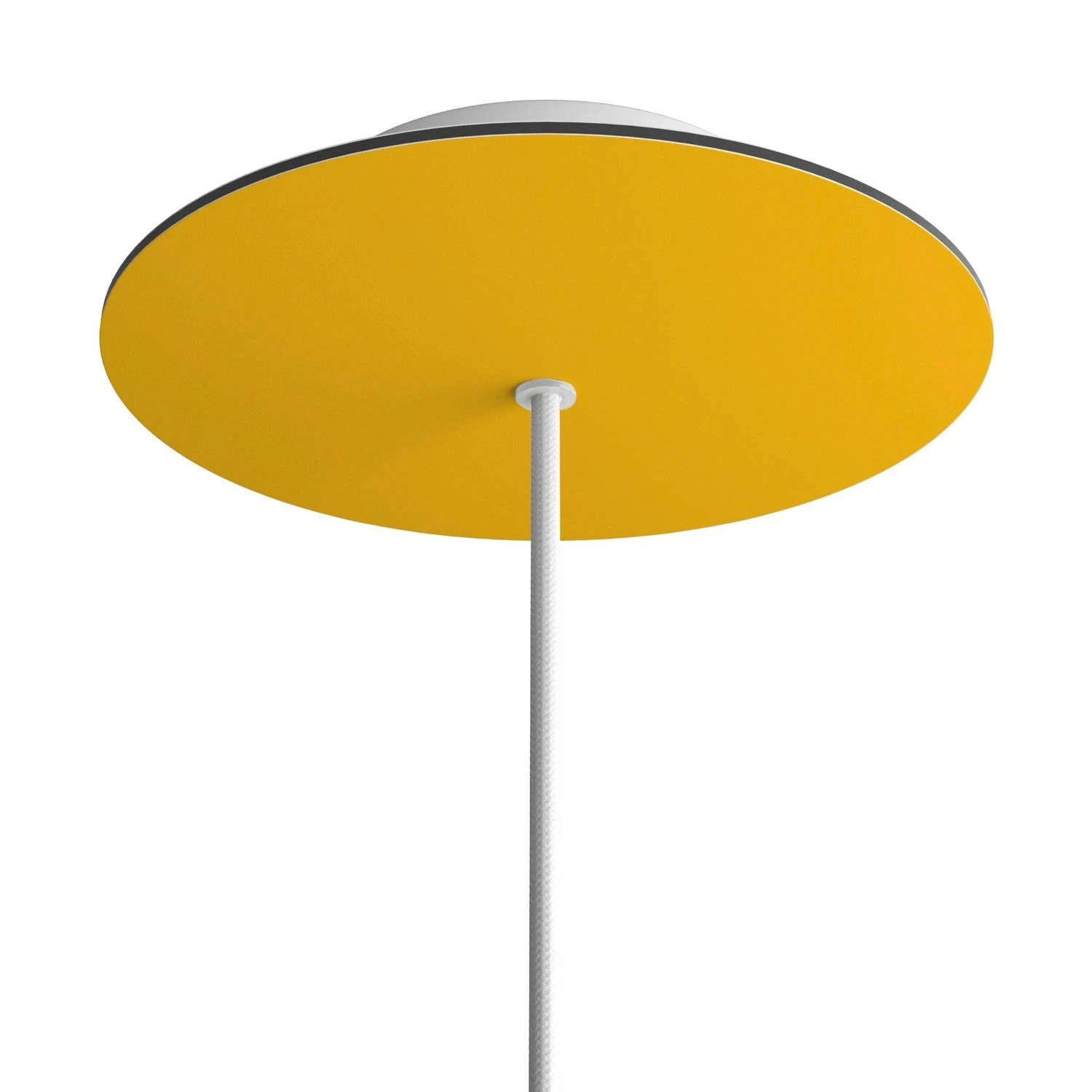 1 Hole - LARGE Round Ceiling Canopy Kit - Rose One System - Yellow mustard