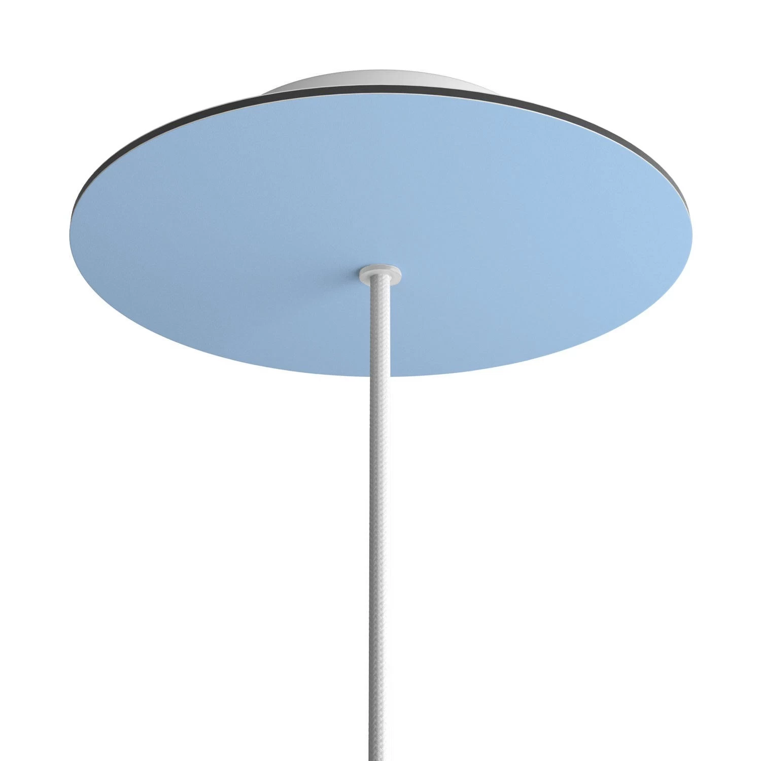 1 Hole - LARGE Round Ceiling Canopy Kit - Rose One System - Soft blue