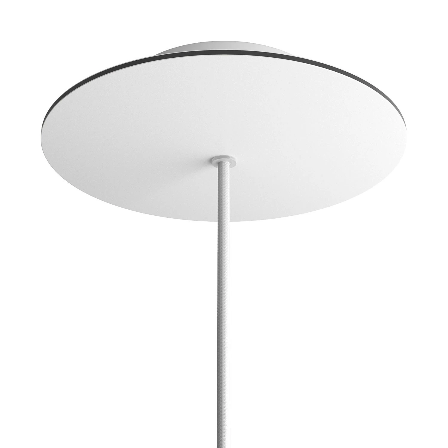 1 Hole - LARGE Round Ceiling Canopy Kit - Rose One System - Matt White