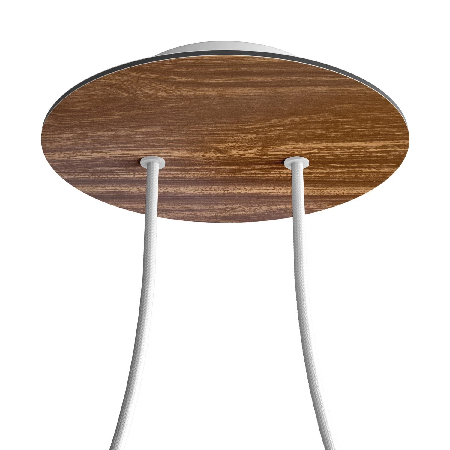 2 Holes - LARGE Round Ceiling Canopy Kit - Rose One System - Wood