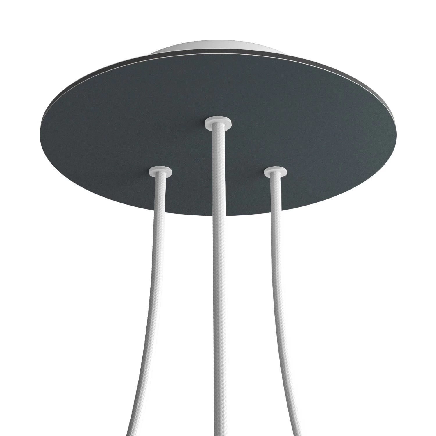 3 Holes - LARGE Round Ceiling Canopy Kit - Rose One System - Anthracite